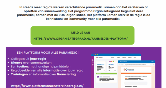Afbeelding voor Sluit je aan bij het platform ‘Samen sterk in de regio’