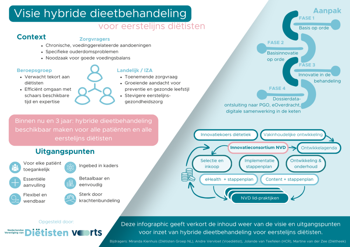 Afbeelding Infografic – Visie en uitgangspunten hybride behandeling voor eerstelijns diëtisten