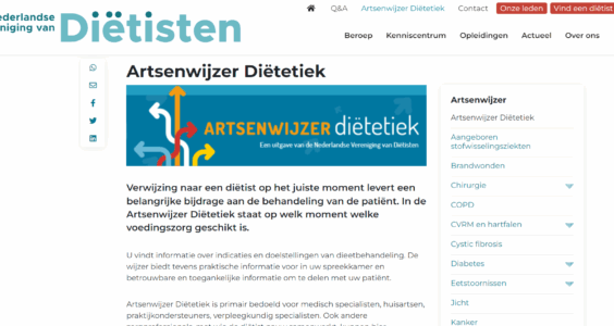 Afbeelding voor Artsenwijzer Diëtetiek in een nieuw jasje
