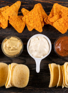 Afbeelding voor Grotere calorie-inname door dip bij zoute snack