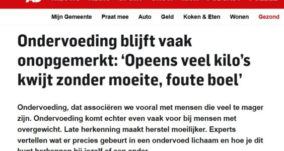 Afbeelding voor “Het idee dat zwakker worden en afvallen nu eenmaal hoort bij ouder worden, moeten we als maatschappij niet meer pikken.”
